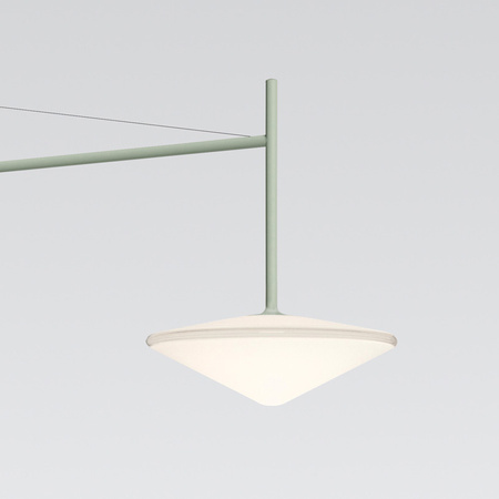 Vibia Tempo Lampa Ścienna LED ze Ściemniaczem i Przewodem, 120 GL, 20.5 cm, Zielony Mat