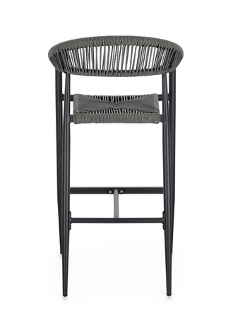 BIZZOTTO krzesło barowe ogrodowe JANDIA   szare