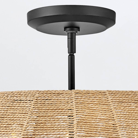 Lampa wisząca Luca - 3 źródła światła - Czarny, karmelowy beż Quintiesse QN-LUCA-P-S-BK-CAM