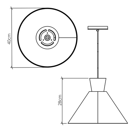 Lampa wisząca Conical Brązowy, Drewno Quintiesse Accord QN-CONICAL-P-M-TEAK