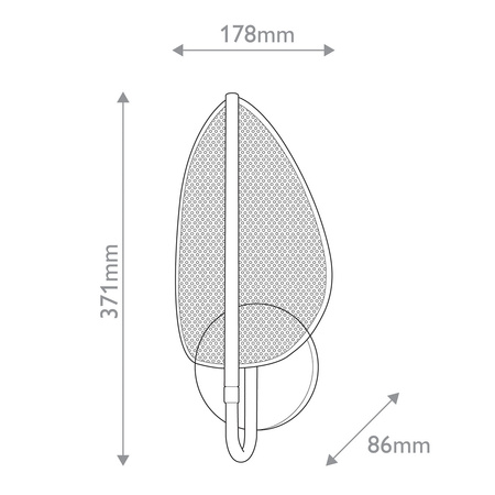 Kinkiet LED Floriana - Naturalny mosiądz Quintiesse QN-FLORIANA-1W-NBR