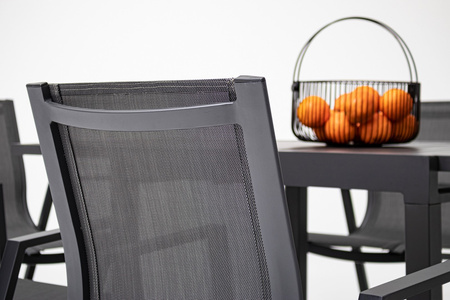 BIZZOTTO stół ogrodowy PELAGIUS 83-166    szary / rozkładany