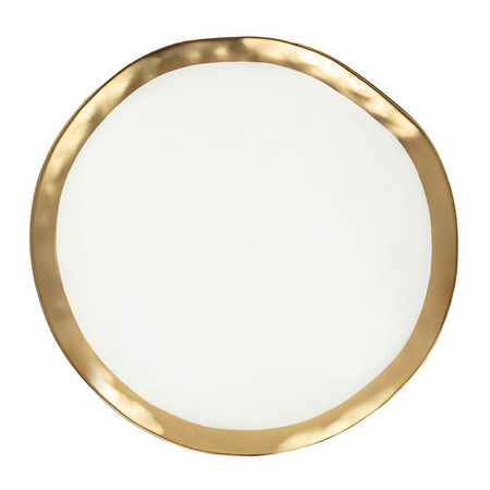 KARE komplet 2 talerzy BELL 38 cm         biało-złoty