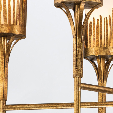 Żyrandol Sawgrass - 6 źródeł światła - Płatkowe złoto Quintiesse QN-SAWGRASS-6-DG-O