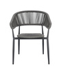 BIZZOTTO krzesło ogrodowe ALGAIDA szare