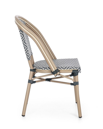 BIZZOTTO krzesło ogrodowe SILVEIRA        czarne