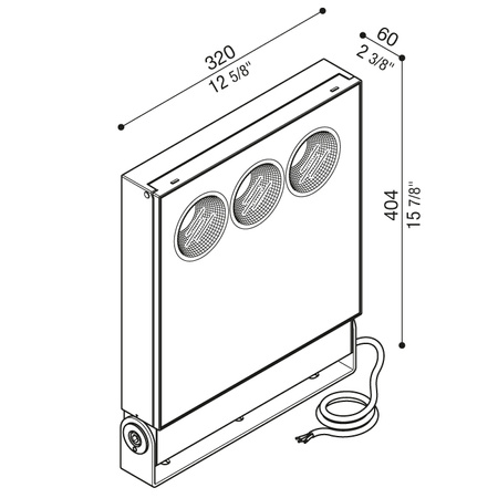 Lombardo LL15431BC1N profesjonalne naświetlacz architektoniczne Delta 3 Circular
