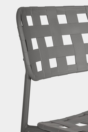 BIZZOTTO krzesło barowe ogrodowe CLOVER   szare