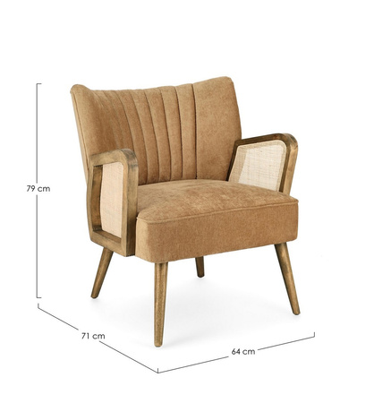 BIZZOTTO fotel VIRNA żółty