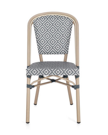 BIZZOTTO krzesło ogrodowe SILVEIRA        czarne