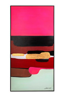 KARE obraz ABSTRACT SHAPES PINK 73x143 cm