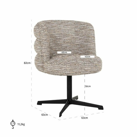 RICHMOND krzesło obrotowe CHADWICK COCO   beżowe