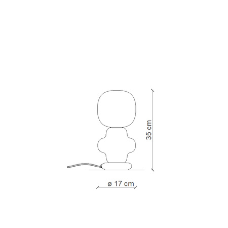 LAMPADA DA TAVOLO - TABLE LAMP COPACABANA Ferroluce C2680-GIA