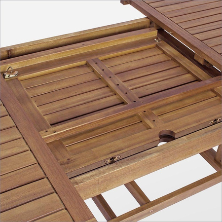 BIZZOTTO stół ogrodowy NOEMI 180-240      naturalny / rozkładany