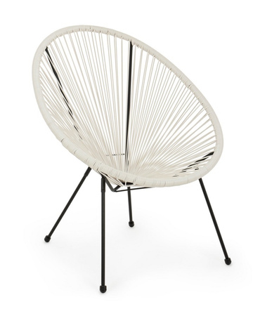 BIZZOTTO krzesło ogrodowe PARKER białe