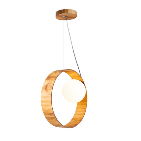 Lampa wisząca Sfera Brązowy, Drewno Quintiesse Accord QN-SFERA-1P-TEAK