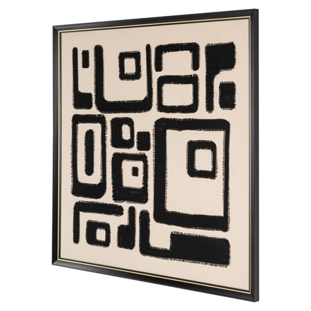 RICHMOND obraz SHANITA 105x105 cm         biało-czarny