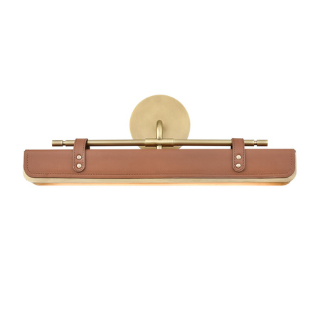 Kinkiet LED Valise - Vintage mosiądz, skóra koniakowa Quintiesse QN-VALISE-W-VBS-CL