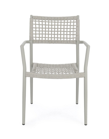 BIZZOTTO krzesło ogrodowe CALETA SATURN   szare