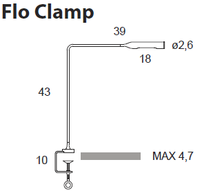 LUMINA FLO CLAMP LED LAMPA NA BIURKO KOLORY