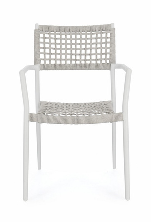 BIZZOTTO krzesło ogrodowe CALETA białe    / szare