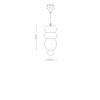 SOSPENSIONE 3 ELEMENTI - PENDANT WITH 3 ELEMENTS BUMBUM Ferroluce C2753-MIX