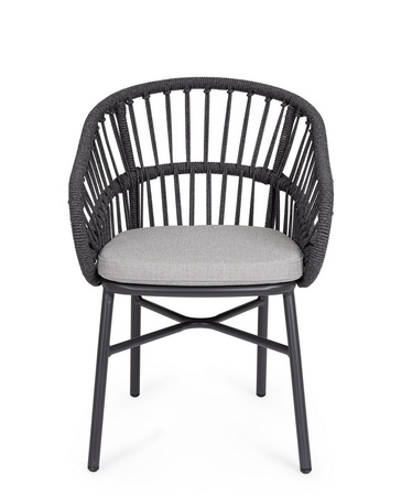 BIZZOTTO krzesło ogrodowe ODIVELAS        czarne
