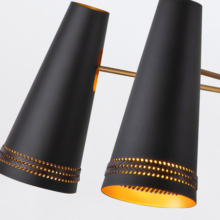 Żyrandol Brickell - 5 źródeł światła - Matowa czerń Quintiesse QN-BRICKELL5-MBHL