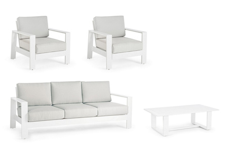 BIZZOTTO zestaw ogrodowy BALTIC biały