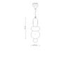 SOSPENSIONE 3 ELEMENTI - PENDANT WITH 3 ELEMENTS BUMBUM Ferroluce C2762-MIX