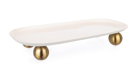 BIZZOTTO taca dekoracyjna DONYA 40,5      biała