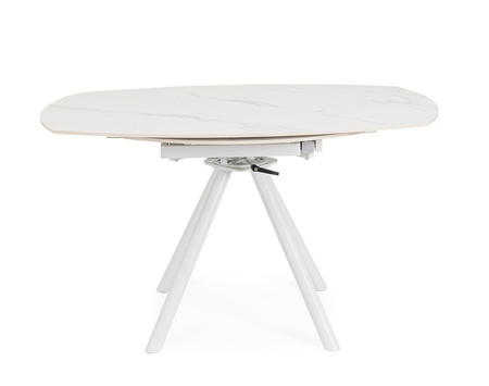 BIZZOTTO stół ogrodowy RAUNI 87-135       biały / rozkładany