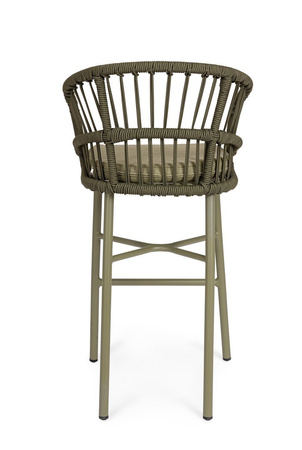 BIZZOTTO krzesło barowe ogrodowe          ODIVELAS zielone