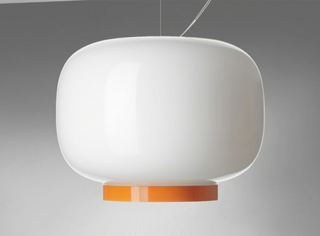 Lampa wisząca Chouchin Reverse 1 - Biało-pomarańczowy FOSCARINI