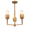 Żyrandol Sawgrass - 3 źródła światła - Płatkowe złoto Quintiesse QN-SAWGRASS-3-DG-O