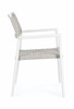 BIZZOTTO krzesło ogrodowe CALETA białe    / szare