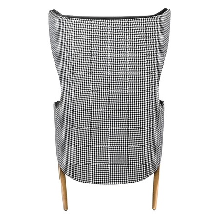 Fotel HAMPTON VELVET czarny / pepitka