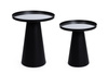 BIZZOTTO zestaw stolików kawowych REFLEX  czarny