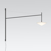 Vibia Tempo Lampa Ścienna LED ze Ściemniaczem i Przewodem, 120 GL, 20.5 cm, Grafitowy Mat