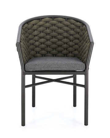 BIZZOTTO krzesło ogrodowe MARGALIDA       szare / zielone