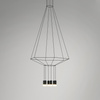 Vibia Wireflow Lampa Wisząca LED Szesciokątna, szer. 46, wys. 200, GL 40 cm, Czarny Polysk