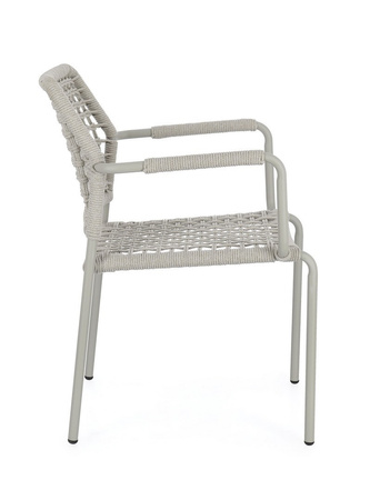 BIZZOTTO krzesło ogrodowe RAJADA szare