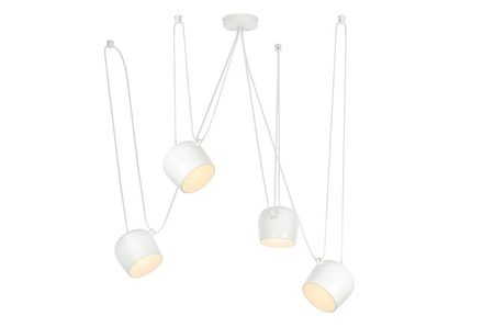Lampa wisząca EYE 4 biała - LED, aluminium
