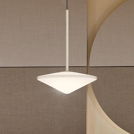 Vibia Tempo Lampa Wisząca LED, 205 wys. 200 cm, Kremowy Mat