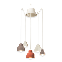 SOSPENSIONE 5 LUCI accento APO / 5-LIGHTS PENDANT APO accent BERIMBAU Ferroluce C2607-MIX