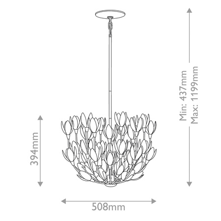 Lampa wisząca Flora - 3 źródła światła - Tynk strukturalny Quintiesse QN-FLORA3-WHT