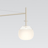 Vibia Tempo Lampa Ścienna LED ze Ściemniaczem i Przewodem, 116.5 GL, 13 cm, Kremowy Mat