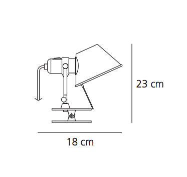 Tolomeo Pinza LED ARTEMIDE 18cm aluminium A044850