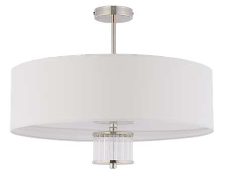 KUTEK MOOD EMPOLI PLAFON MOSIĘŻNY NIKLOWANY Z ELEMENTAMI SZKLANYM