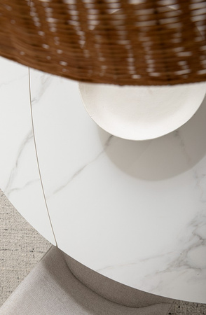 BIZZOTTO stół ogrodowy RAUNI 87-135       biały / rozkładany